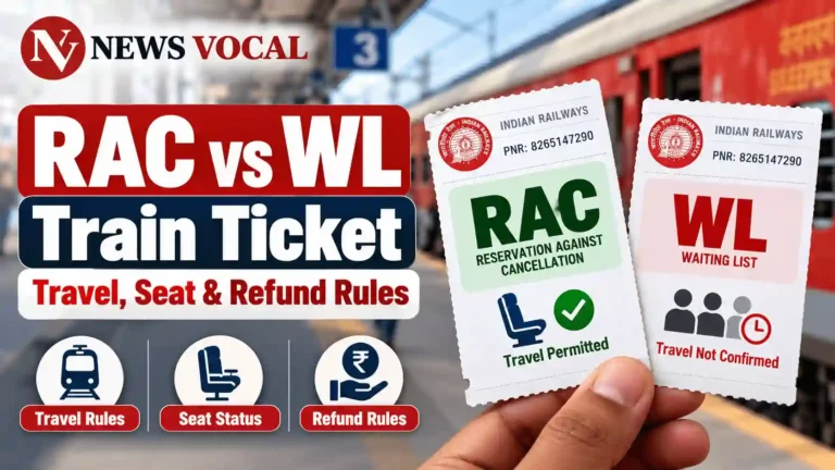 RAC vs WL Train Ticket: Can You Travel? Seat & Refund Rules